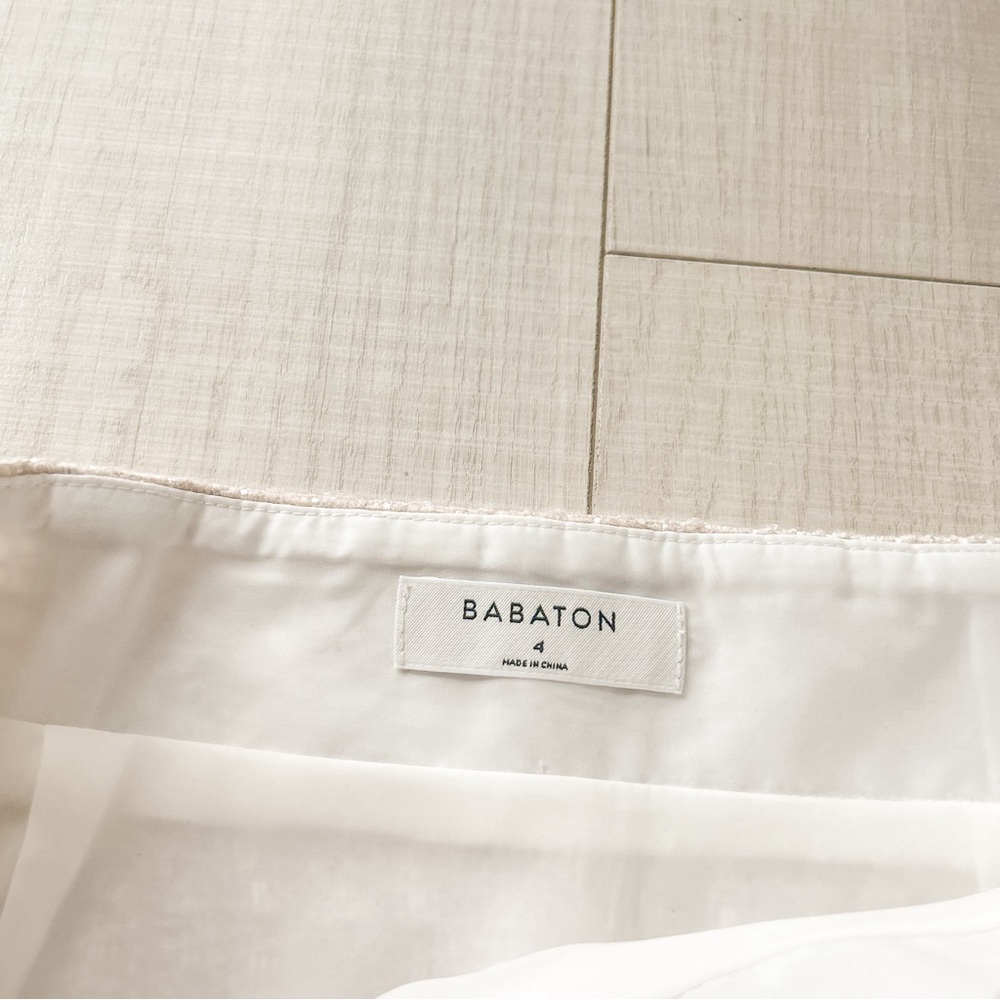 Aritzia Babaton beige tweed mini skirt - Picture 3 of 10